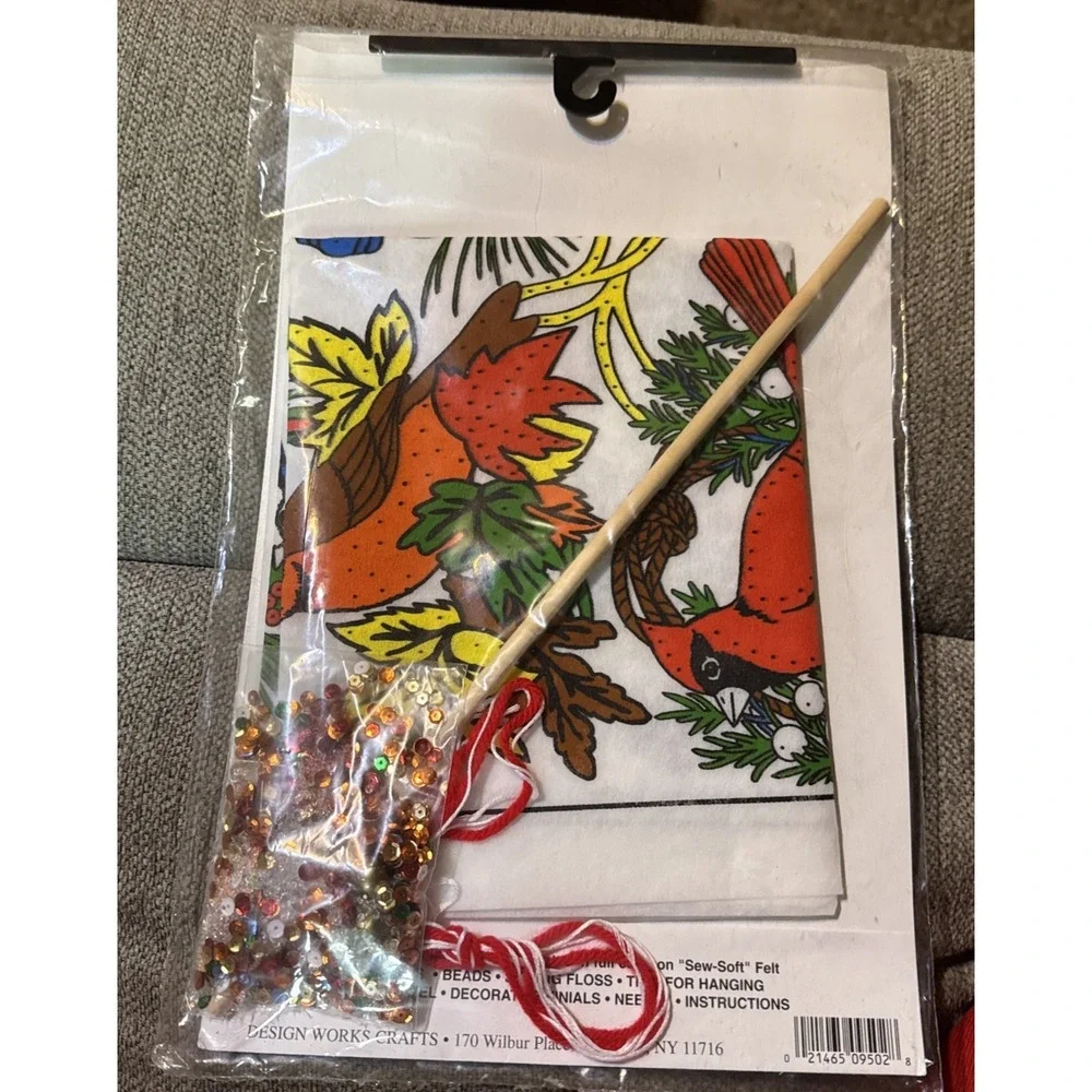 2005‎ Jeweled Calendar Kit 16x24 New Bird Theme Cardinals Bluebirds